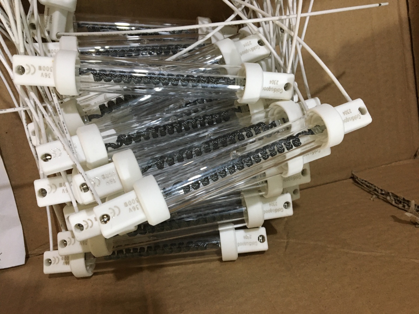 white halogen infrared heating lamp