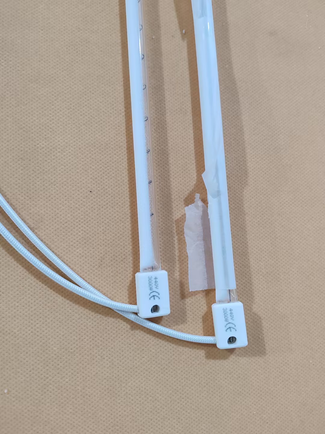 375mm 3000w infrared halogen heating tube short wave infrared heater lamp