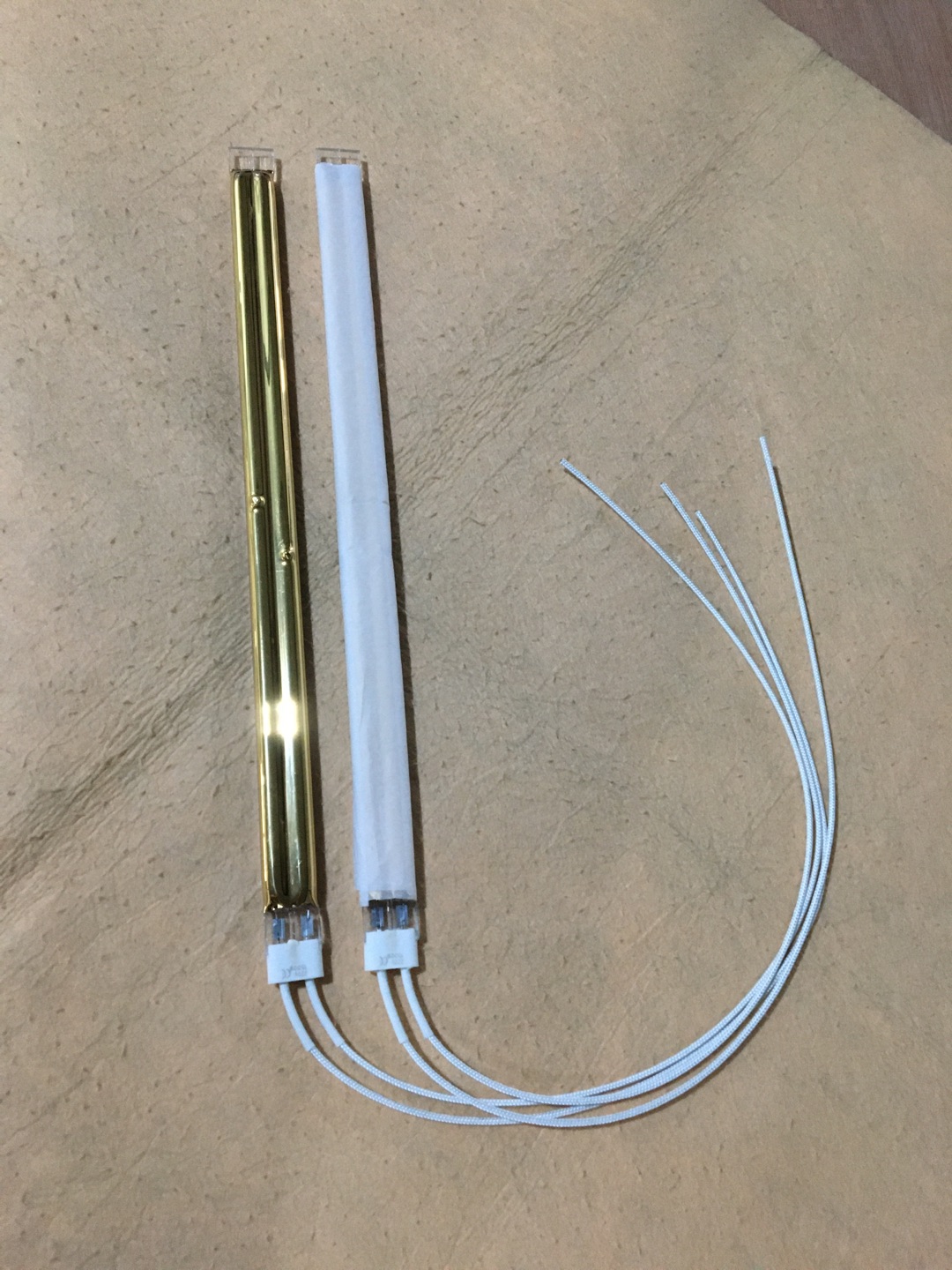 high quality half white heat lamps 625mm 400v 2000w halogen heating lamp
